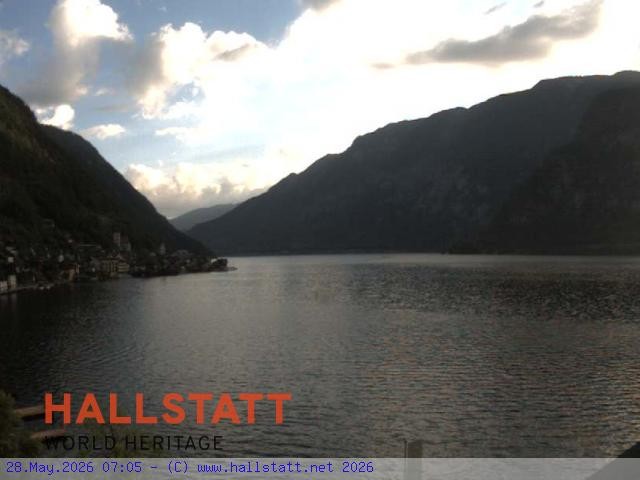 Archiv Foto Webcam Blick auf Hallstatt und den Hallstättersee