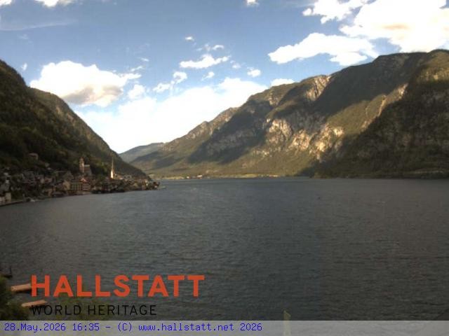Archiv Foto Webcam Blick auf Hallstatt und den Hallstättersee