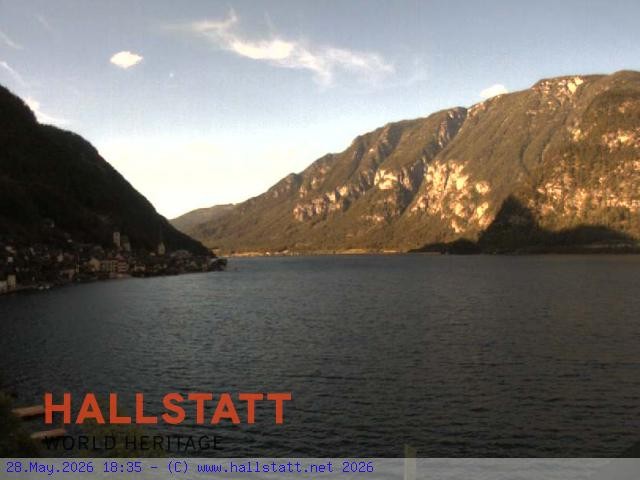 Archiv Foto Webcam Blick auf Hallstatt und den Hallstättersee