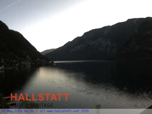 Archiv Foto Webcam Blick auf Hallstatt und den Hallstättersee
