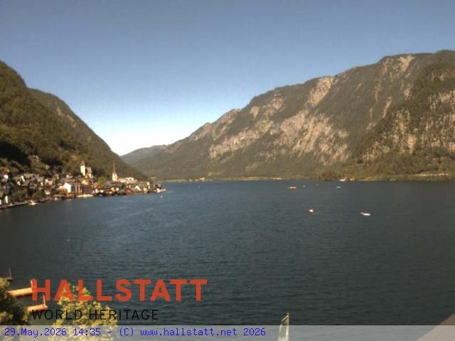 Archiv Foto Webcam Blick auf Hallstatt und den Hallstättersee