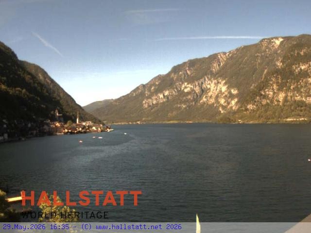 Archiv Foto Webcam Blick auf Hallstatt und den Hallstättersee