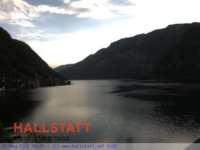 Archiv Foto Webcam Blick auf Hallstatt und den Hallstättersee