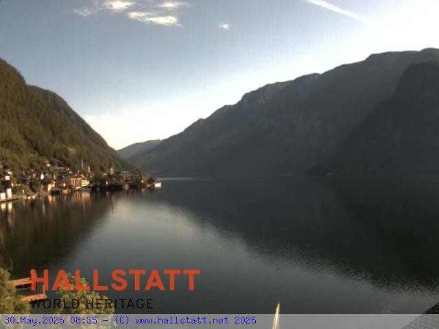 Archiv Foto Webcam Blick auf Hallstatt und den Hallstättersee