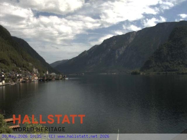 Archiv Foto Webcam Blick auf Hallstatt und den Hallstättersee