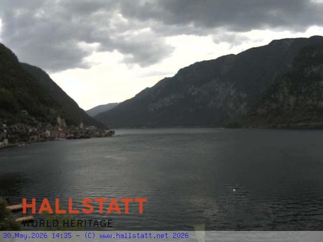Archiv Foto Webcam Blick auf Hallstatt und den Hallstättersee