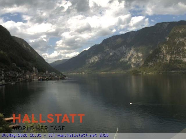Archiv Foto Webcam Blick auf Hallstatt und den Hallstättersee