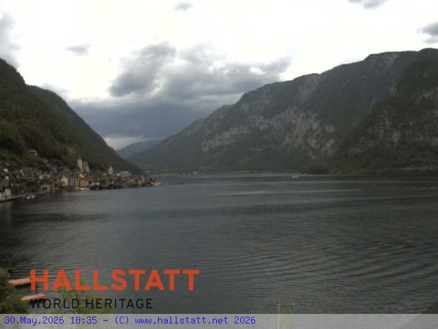 Archiv Foto Webcam Blick auf Hallstatt und den Hallstättersee