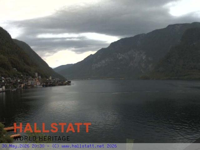 Archiv Foto Webcam Blick auf Hallstatt und den Hallstättersee
