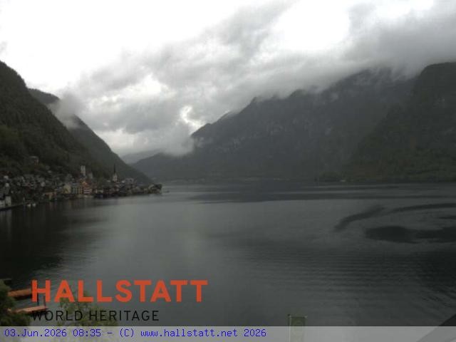 Archiv Foto Webcam Blick auf Hallstatt und den Hallstättersee