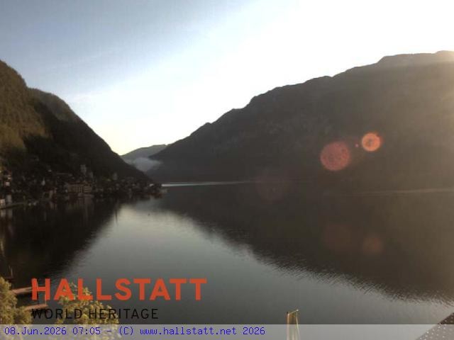 Archiv Foto Webcam Blick auf Hallstatt und den Hallstättersee