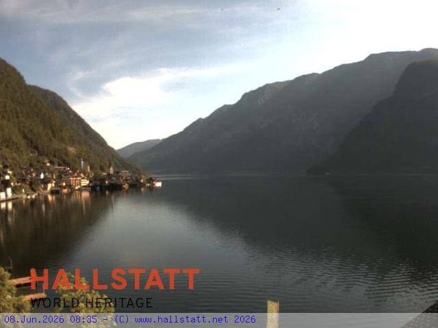 Archiv Foto Webcam Blick auf Hallstatt und den Hallstättersee