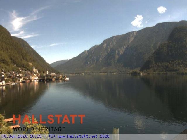 Archiv Foto Webcam Blick auf Hallstatt und den Hallstättersee