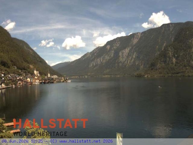 Archiv Foto Webcam Blick auf Hallstatt und den Hallstättersee