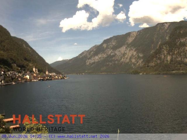 Archiv Foto Webcam Blick auf Hallstatt und den Hallstättersee