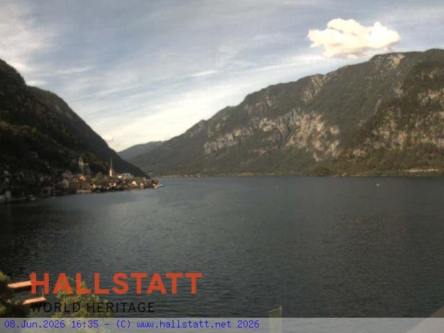 Archiv Foto Webcam Blick auf Hallstatt und den Hallstättersee