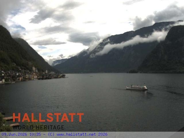 Archiv Foto Webcam Blick auf Hallstatt und den Hallstättersee