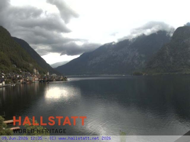 Archiv Foto Webcam Blick auf Hallstatt und den Hallstättersee