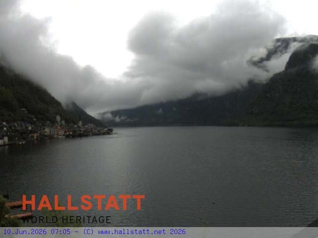 Archiv Foto Webcam Blick auf Hallstatt und den Hallstättersee