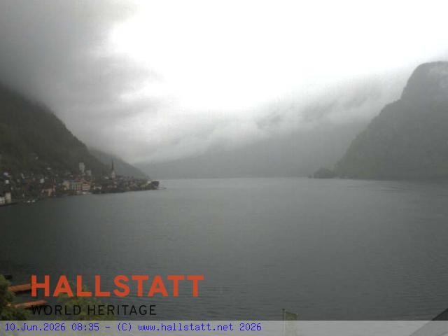 Archiv Foto Webcam Blick auf Hallstatt und den Hallstättersee
