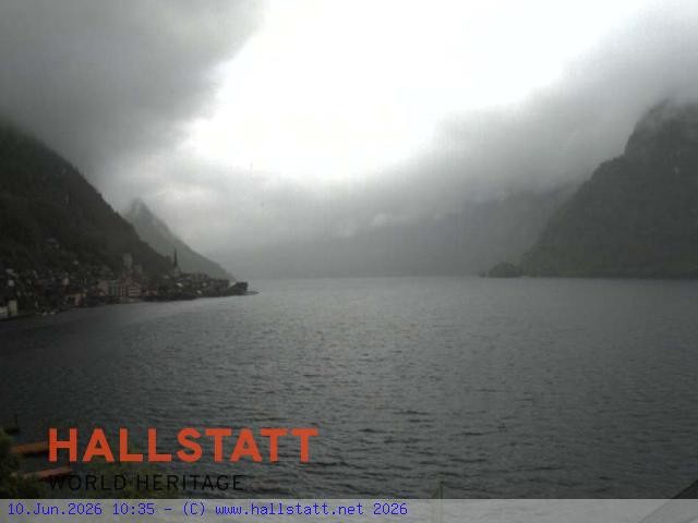 Archiv Foto Webcam Blick auf Hallstatt und den Hallstättersee