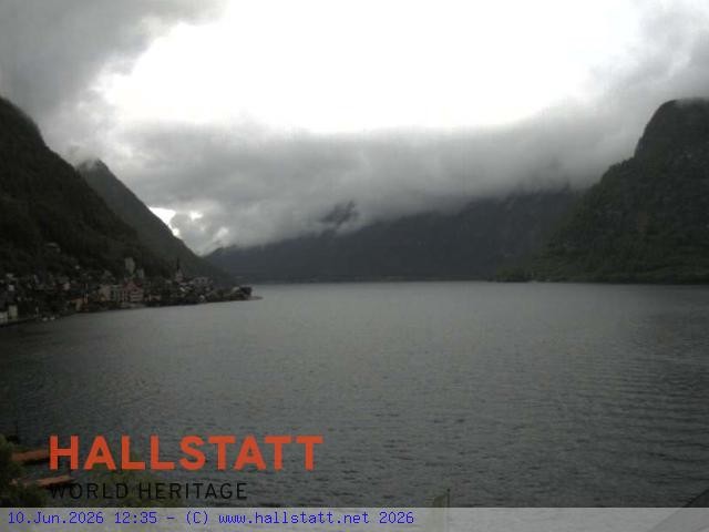 Archiv Foto Webcam Blick auf Hallstatt und den Hallstättersee