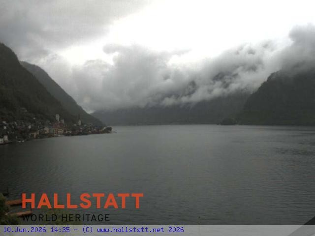 Archiv Foto Webcam Blick auf Hallstatt und den Hallstättersee