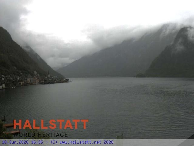 Archiv Foto Webcam Blick auf Hallstatt und den Hallstättersee