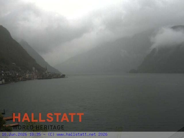 Archiv Foto Webcam Blick auf Hallstatt und den Hallstättersee