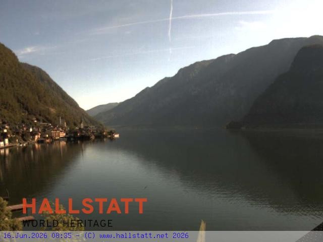 Archiv Foto Webcam Blick auf Hallstatt und den Hallstättersee