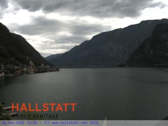 Archiv Foto Webcam Blick auf Hallstatt und den Hallstättersee