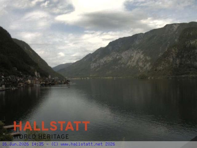 Archiv Foto Webcam Blick auf Hallstatt und den Hallstättersee