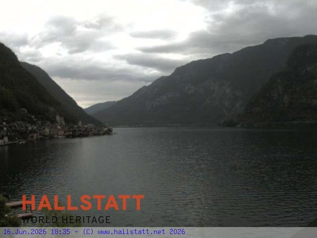 Archiv Foto Webcam Blick auf Hallstatt und den Hallstättersee