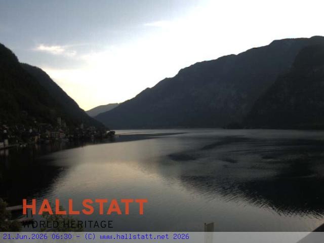 Archiv Foto Webcam Blick auf Hallstatt und den Hallstättersee