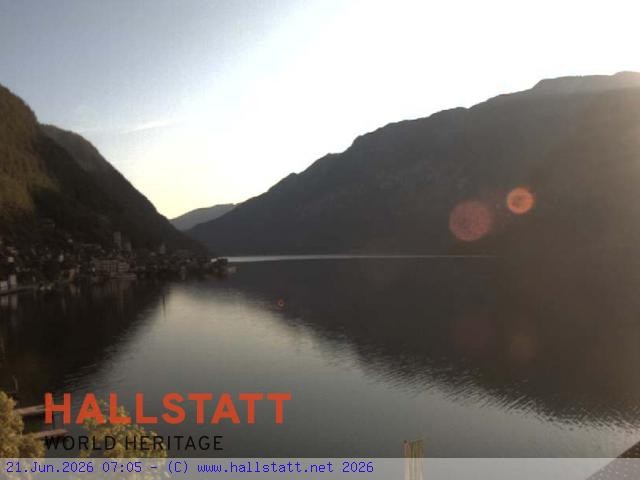 Archiv Foto Webcam Blick auf Hallstatt und den Hallstättersee