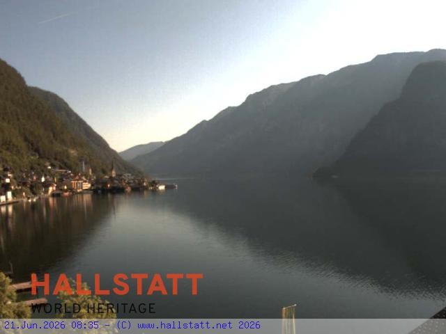 Archiv Foto Webcam Blick auf Hallstatt und den Hallstättersee