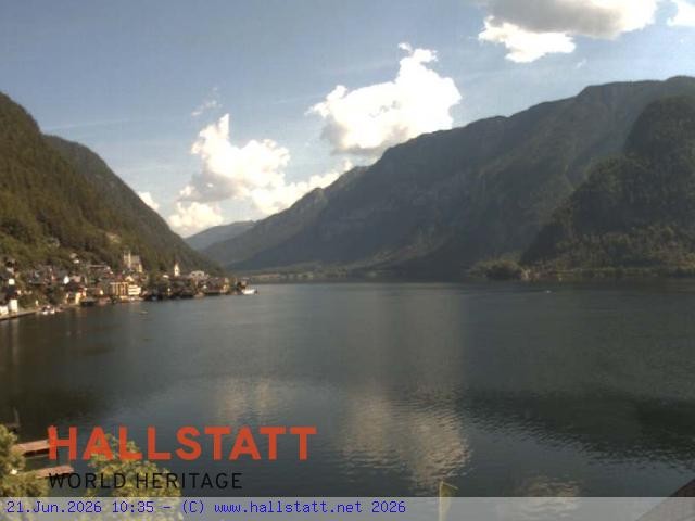 Archiv Foto Webcam Blick auf Hallstatt und den Hallstättersee