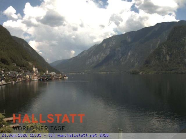 Archiv Foto Webcam Blick auf Hallstatt und den Hallstättersee