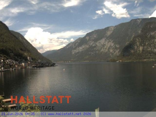 Archiv Foto Webcam Blick auf Hallstatt und den Hallstättersee