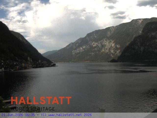 Archiv Foto Webcam Blick auf Hallstatt und den Hallstättersee