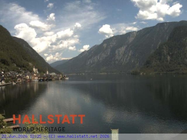 Archiv Foto Webcam Blick auf Hallstatt und den Hallstättersee