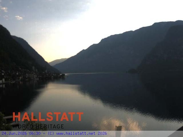 Archiv Foto Webcam Blick auf Hallstatt und den Hallstättersee
