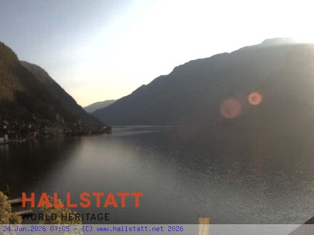 Archiv Foto Webcam Blick auf Hallstatt und den Hallstättersee