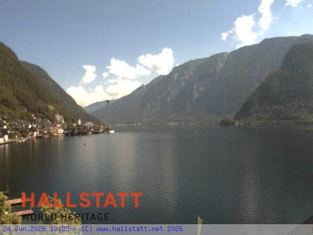 Archiv Foto Webcam Blick auf Hallstatt und den Hallstättersee