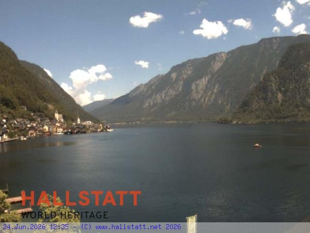 Archiv Foto Webcam Blick auf Hallstatt und den Hallstättersee