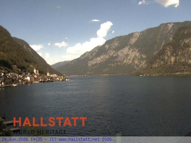 Archiv Foto Webcam Blick auf Hallstatt und den Hallstättersee