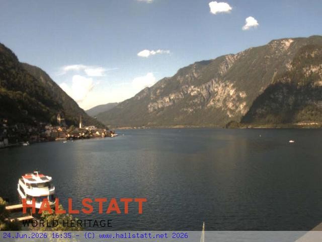 Archiv Foto Webcam Blick auf Hallstatt und den Hallstättersee