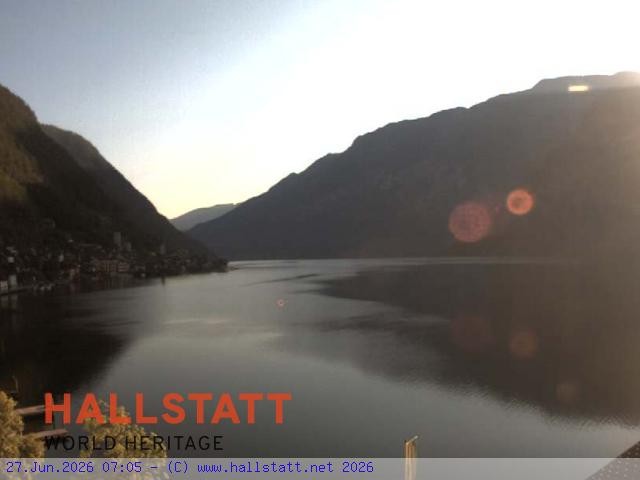 Archiv Foto Webcam Blick auf Hallstatt und den Hallstättersee