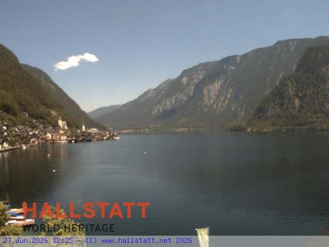 Archiv Foto Webcam Blick auf Hallstatt und den Hallstättersee