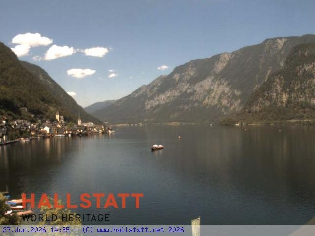 Archiv Foto Webcam Blick auf Hallstatt und den Hallstättersee